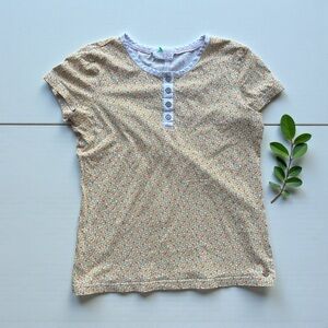 Matilda Jane 435 Floral Button-Up T-Shirt size 14